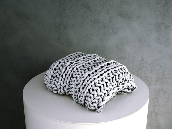 Folded Chunky Knit Throw / Blanket
